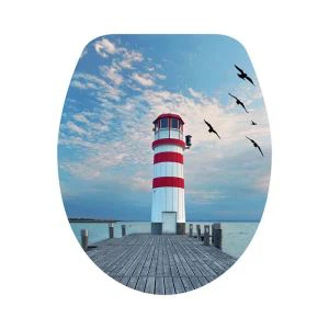 Moderné potlačené toaletné sedadlo